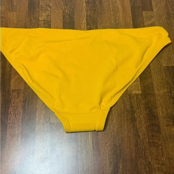 Robin Piccone Ava Luca Bikini Bottom Yellow/ Gold size Small Barbell Swim NEW - Picture 4 of 7